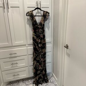 Kate Moss x Zara Floral Black Evening Gown